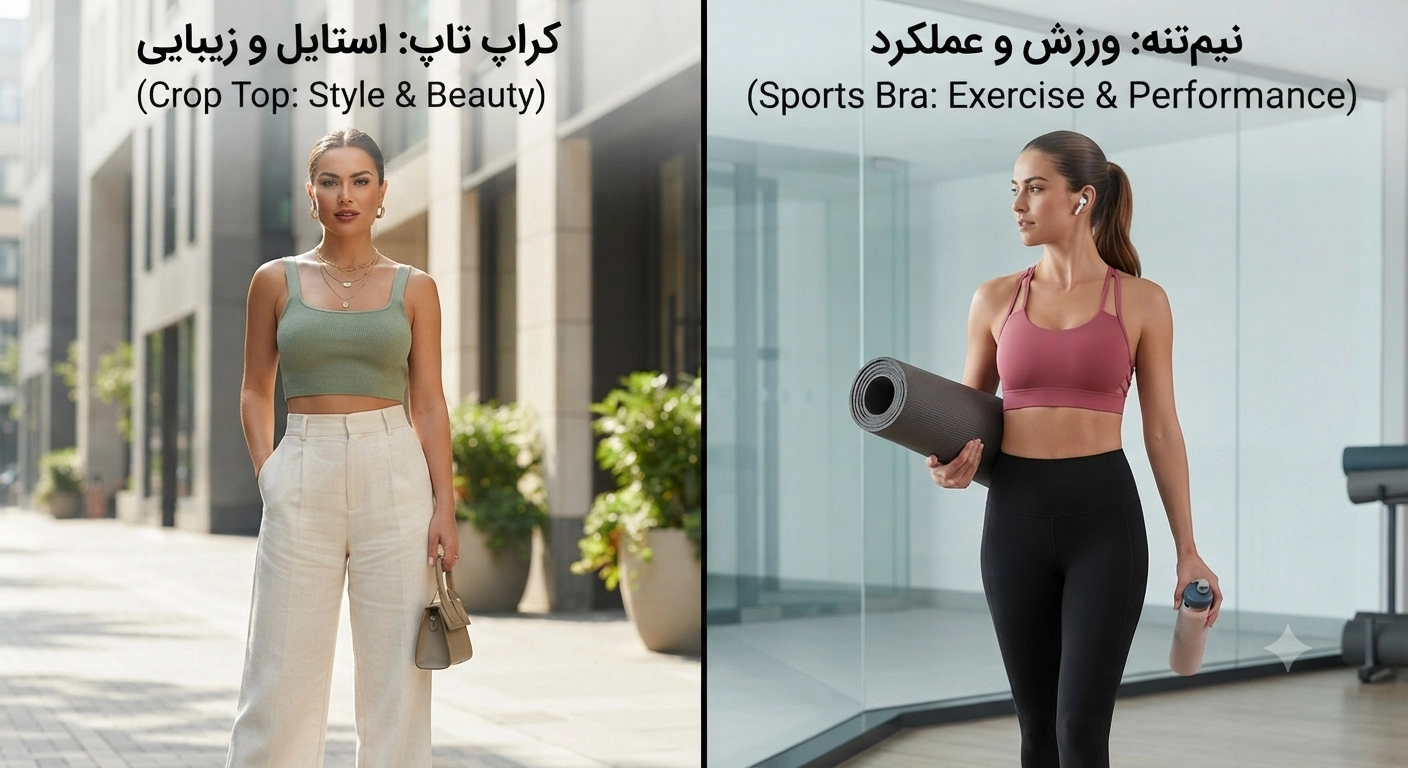 تفاوت کراپ تاپ و نیم تنه
