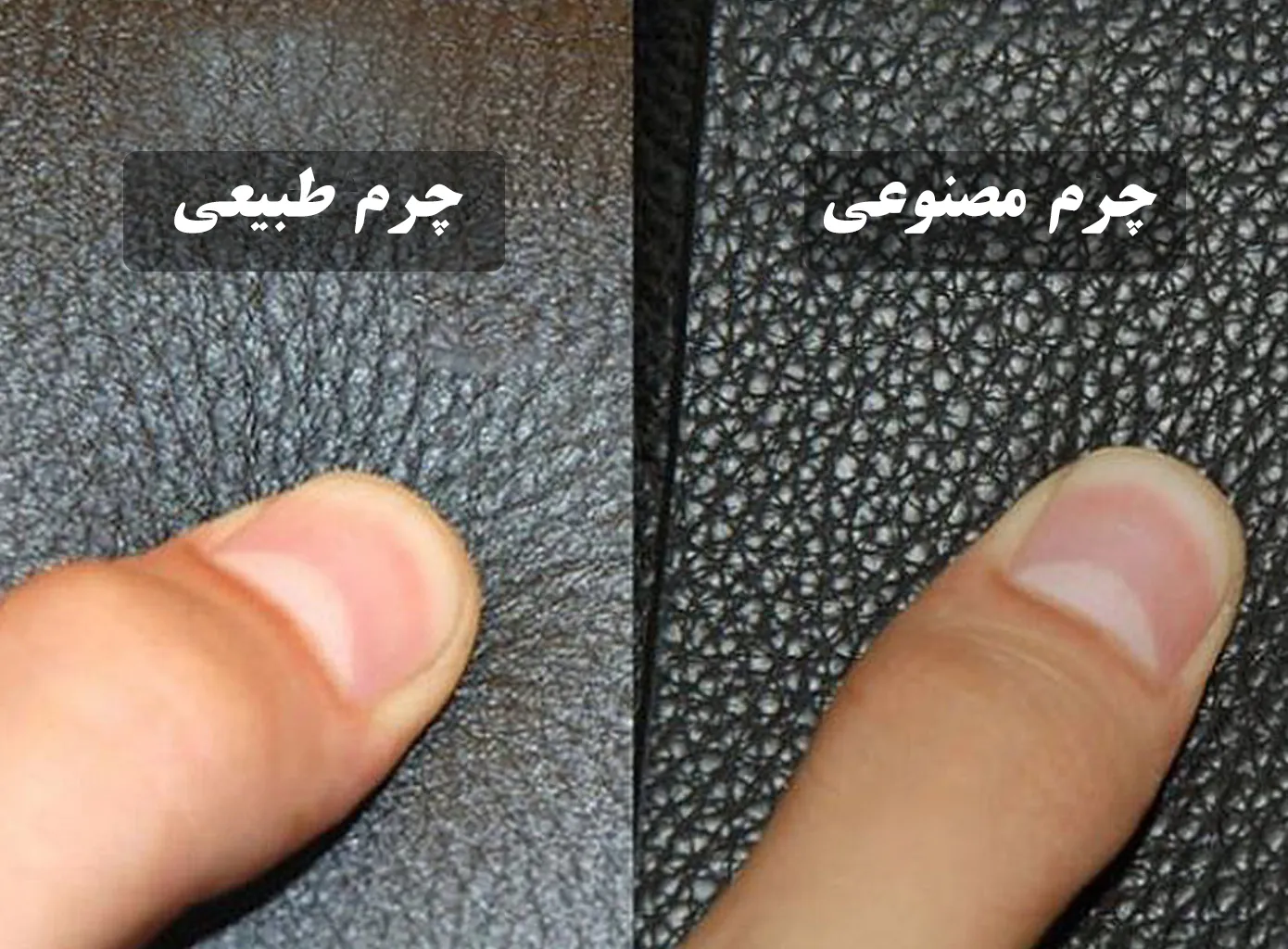 تست تشخیص چرم طبیعی تا خوردن